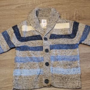 Gray and blue stripped sweater